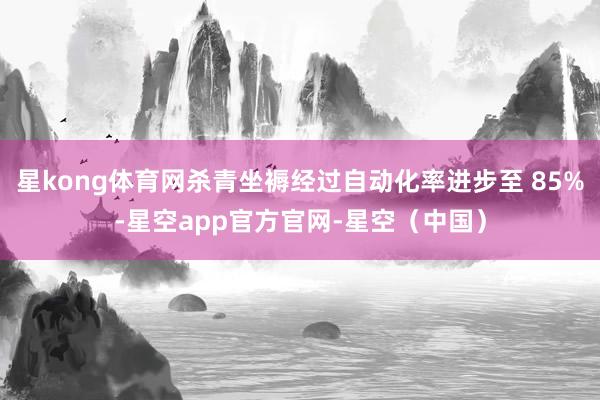 星kong体育网杀青坐褥经过自动化率进步至 85%-星空app官方官网-星空（中国）