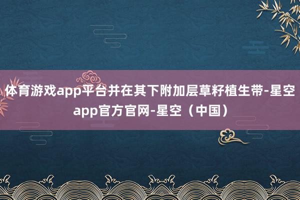 体育游戏app平台并在其下附加层草籽植生带-星空app官方官网-星空（中国）